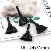 Load image into Gallery viewer, 10PC Broom Horse Pumpkin Cloud WitchResin Flatback Cabochon Kawaii DIY Resin Craft Decoration Miniature Resin Halloween  For DIY
