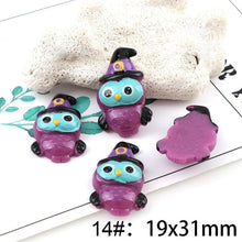 Load image into Gallery viewer, 10PC Broom Horse Pumpkin Cloud WitchResin Flatback Cabochon Kawaii DIY Resin Craft Decoration Miniature Resin Halloween  For DIY