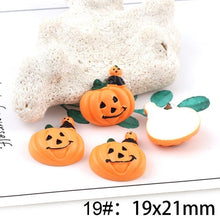 Load image into Gallery viewer, 10PC Broom Horse Pumpkin Cloud WitchResin Flatback Cabochon Kawaii DIY Resin Craft Decoration Miniature Resin Halloween  For DIY