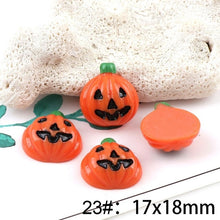 Load image into Gallery viewer, 10PC Broom Horse Pumpkin Cloud WitchResin Flatback Cabochon Kawaii DIY Resin Craft Decoration Miniature Resin Halloween  For DIY