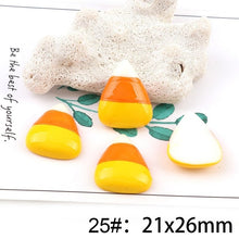 Load image into Gallery viewer, 10PC Broom Horse Pumpkin Cloud WitchResin Flatback Cabochon Kawaii DIY Resin Craft Decoration Miniature Resin Halloween  For DIY