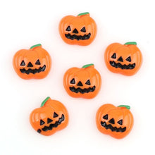 Load image into Gallery viewer, 10PC Broom Horse Pumpkin Cloud WitchResin Flatback Cabochon Kawaii DIY Resin Craft Decoration Miniature Resin Halloween  For DIY